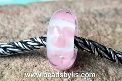 glasbedel vergeet-me-nietjes wit/roze