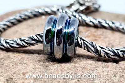 Glasbedel Triple Groen Zilverglas