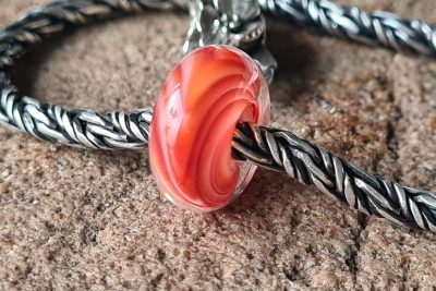 Glasbedel Red Swirl