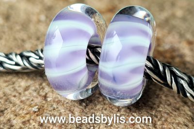 Glasbedel Striped Paars
