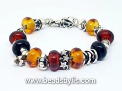 Armband met Glasbedels Amber