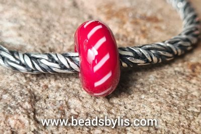 Glasbedel Rood Candycane