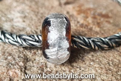 Glasbedel Donker Topaas Met Zilver
